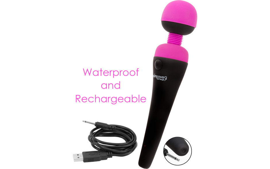 PalmPower Recharge Cordless Rechargeable Waterproof Massage Wand