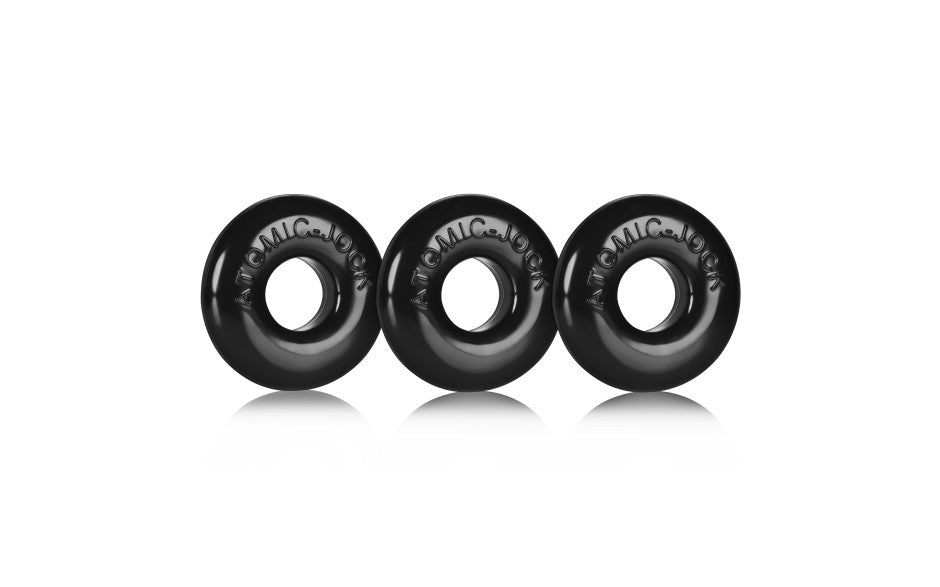 Oxballs Ringer Jelly Cock Ring 3-Pack Black