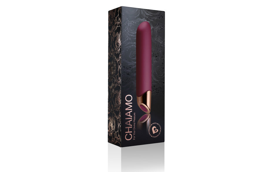 Chaiamo Luxury Rechargeable Silicone Clitoral Vibrator Burgundy