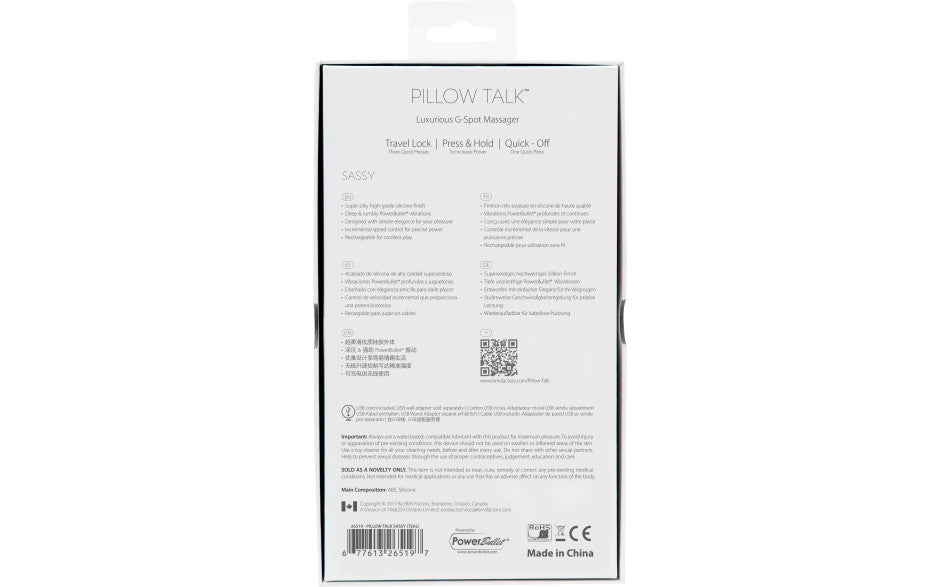 Pillow Talk Sassy Luxe Silicone Bullet Vibrator Teal