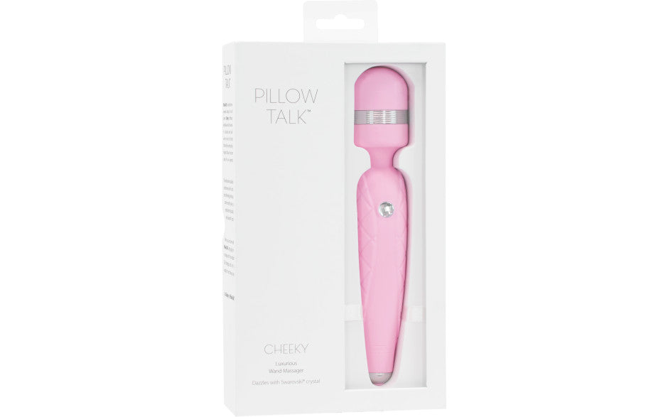 Pillow Talk Cheeky Luxe Rechargeable Silicone Wand Vibrator Pink