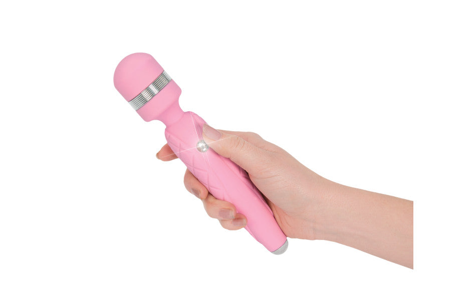 Pillow Talk Cheeky Luxe Rechargeable Silicone Wand Vibrator Pink