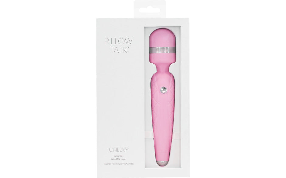 Pillow Talk Cheeky Luxe Rechargeable Silicone Wand Vibrator Pink