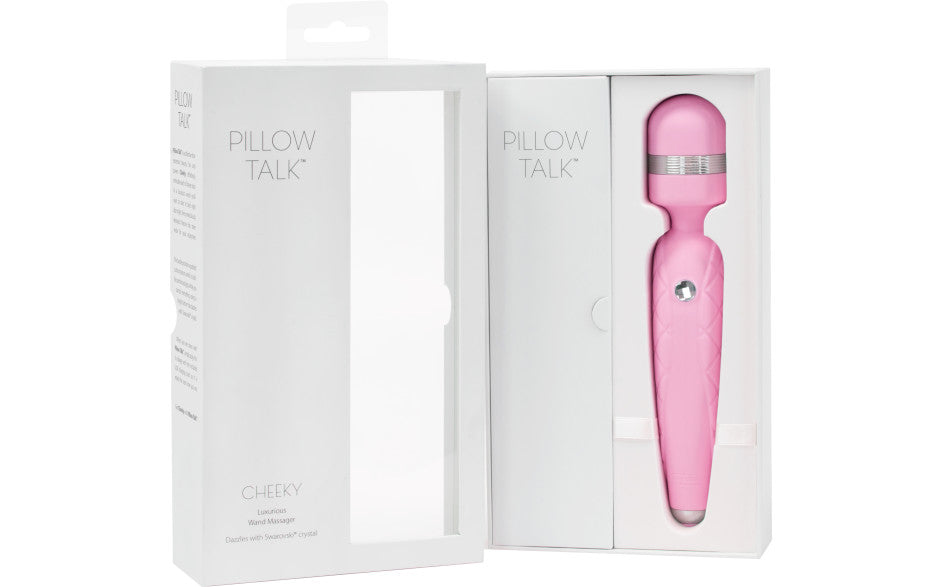 Pillow Talk Cheeky Luxe Rechargeable Silicone Wand Vibrator Pink