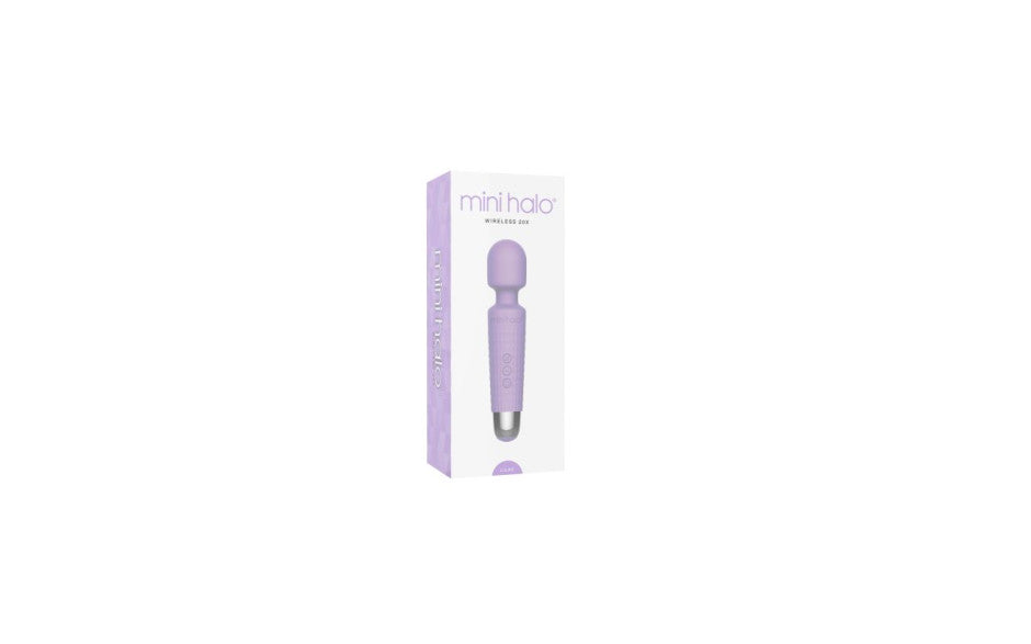 Shibari Mini Wand Halo 20 Mode Rechargeable Vibrator Lilac