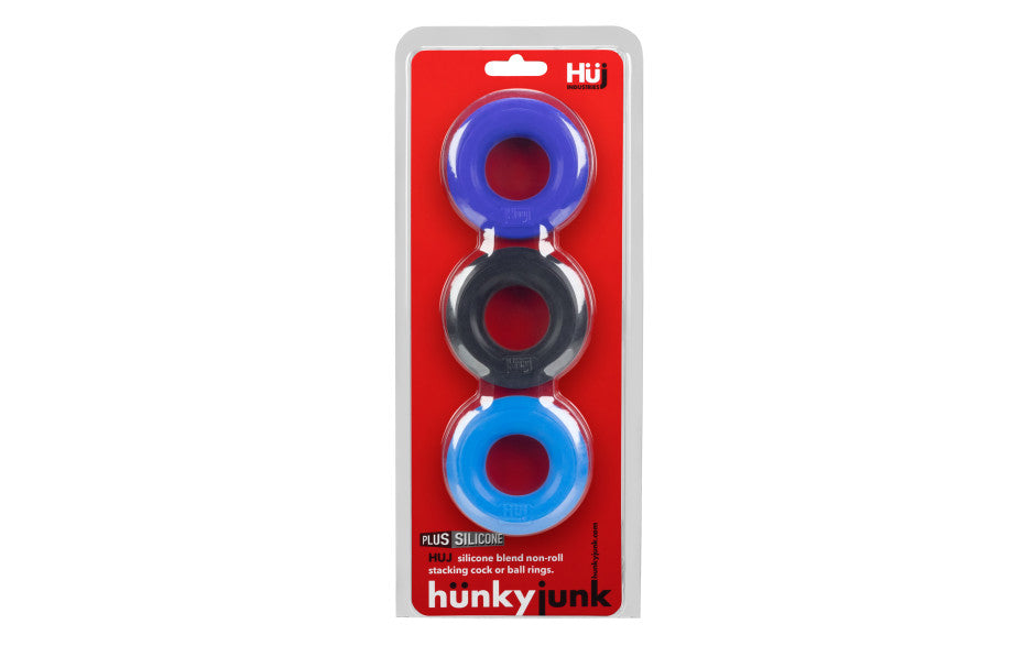HunkyJunk HUJ C-Ring Silicone Cock Ring 3-Pack