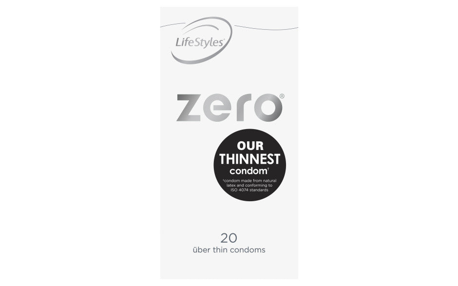 LifeStyles Zero Ultra-Thin Lubricated Condoms 20 Pack