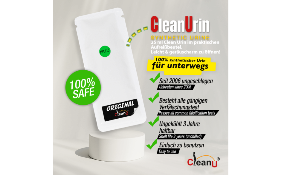 CleanUrin Synthetic Urine 25ml Sachet