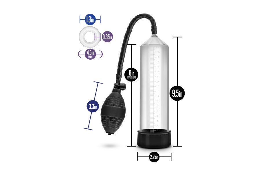 Performance VX101 Medical-Grade Beginner Penis Vacuum Pump Clear