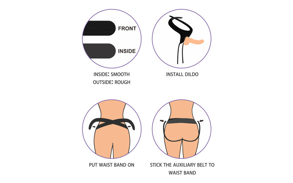 Adjustable Strap-On Harness Fits Waist 24 to 56 Inches