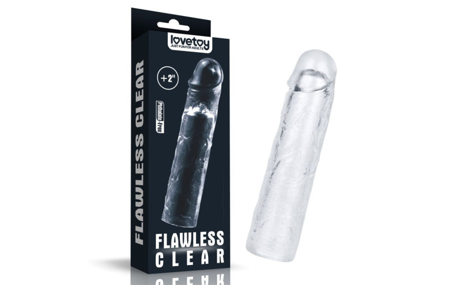Clear Penis Extender Sleeve Plus 3 Inch Length Extension