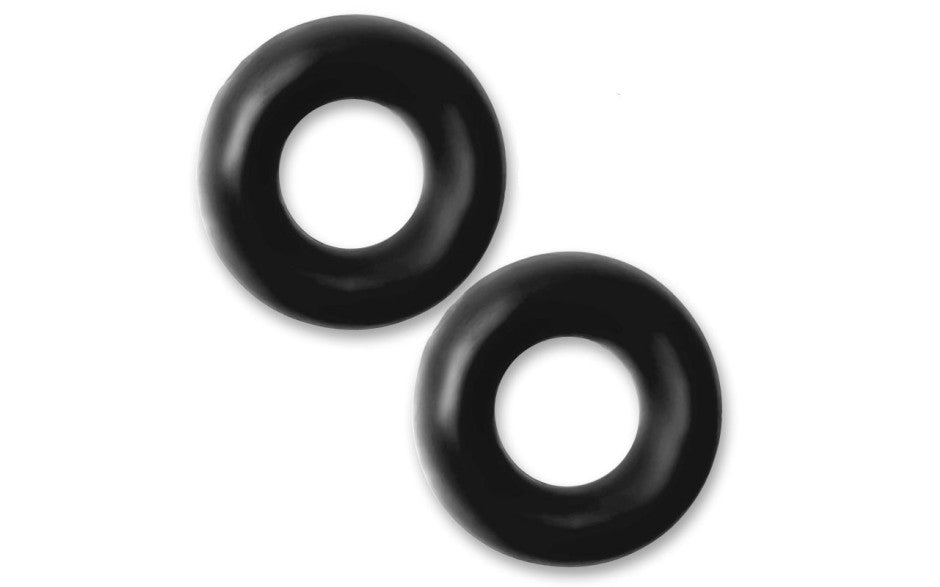 HunkyJunk Stiffy Silicone Cock Ring 2-Pack Tar Ice