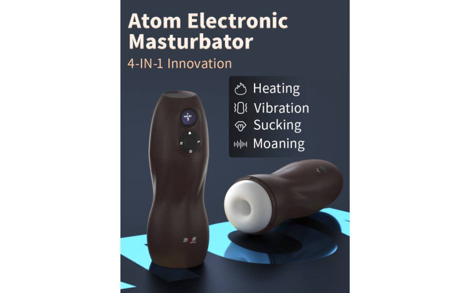 Atom USB Rechargeable Oral Simulation Heating Vibrating Masturbator