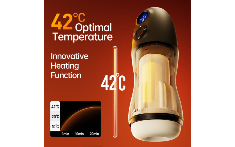 Atom USB Rechargeable Oral Simulation Heating Vibrating Masturbator