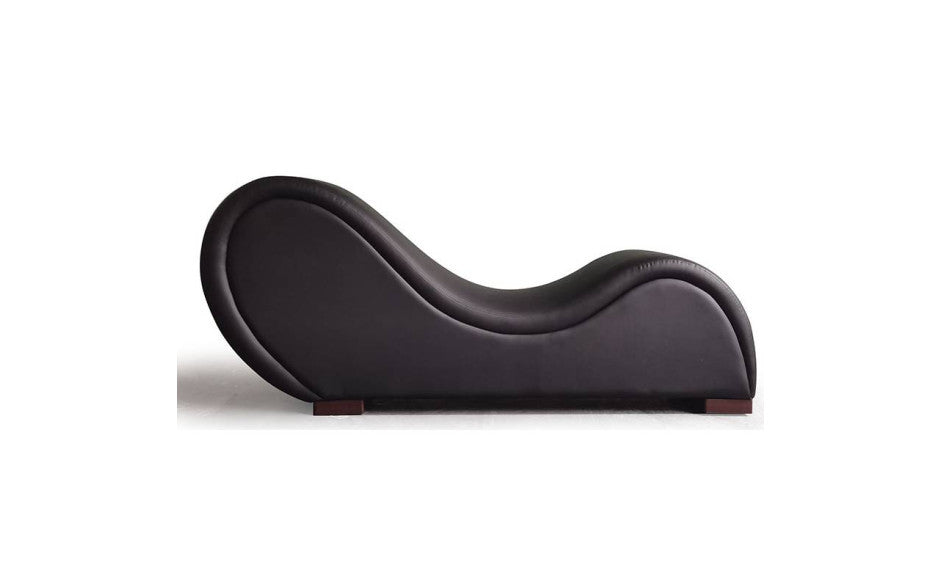 Kama Sutra Premium Faux Leather Chaise Love Lounge Black