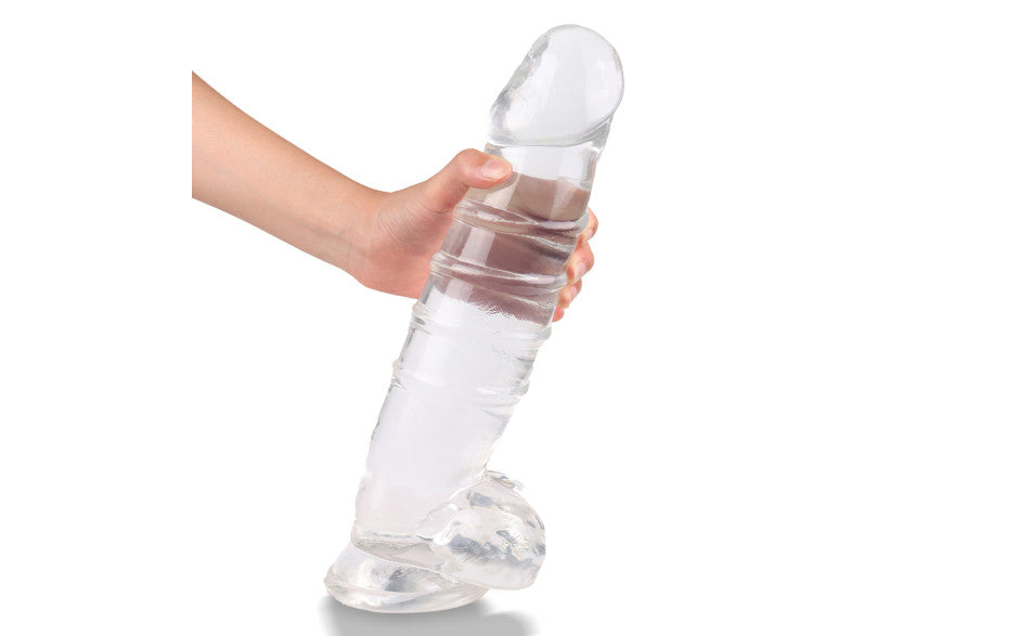 Denny Dong XXL Realistic Dildo with Balls Clear 40cm