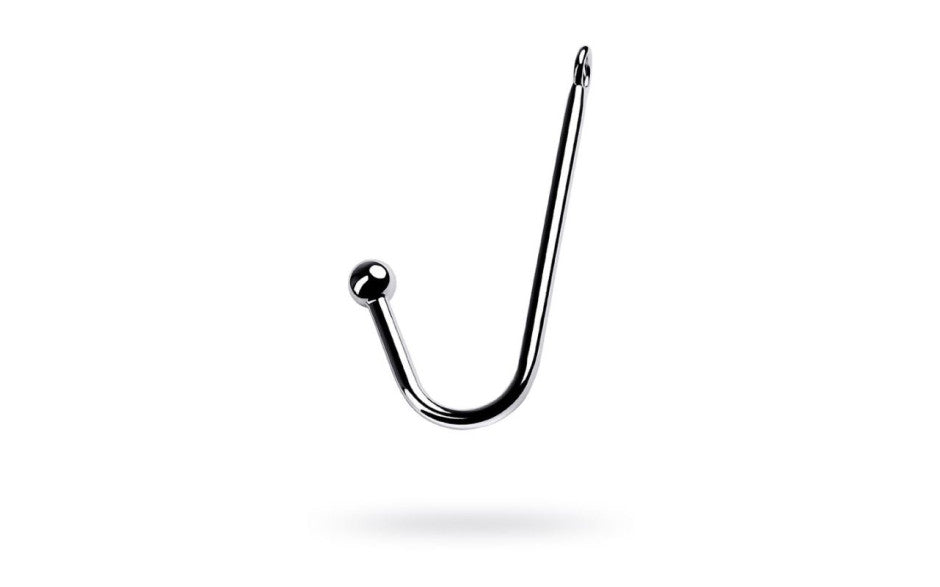 Silver Metal Anal Hook with Ball Beginner Bondage