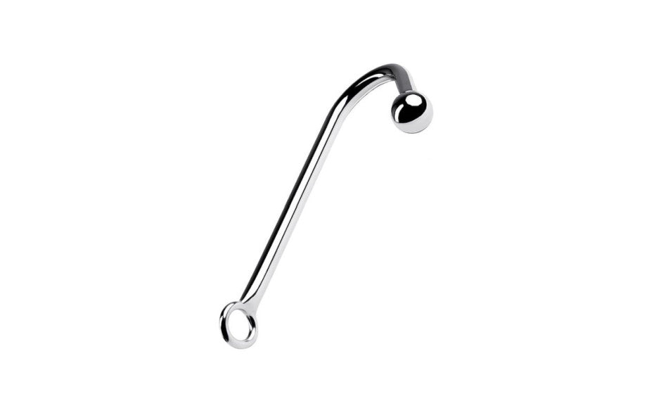 Silver Metal Anal Hook with Ball Beginner Bondage