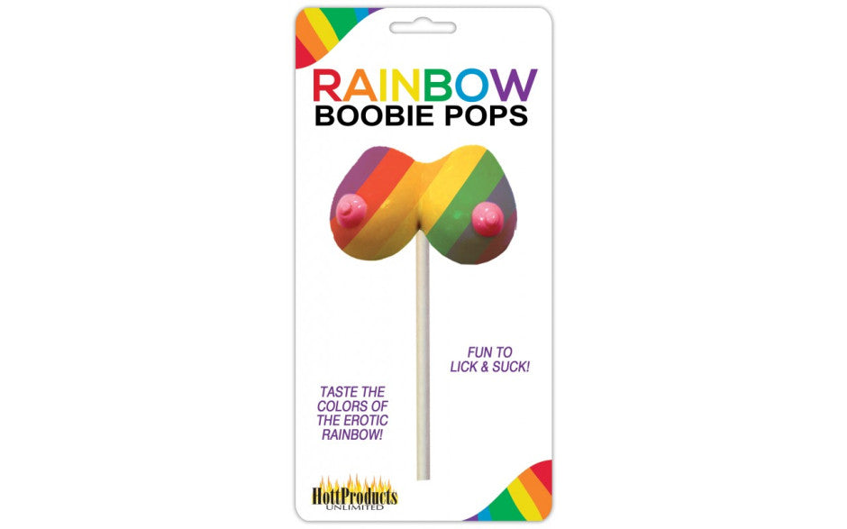 Rainbow Boobie Shaped Candy Lollipop Multi-Flavour