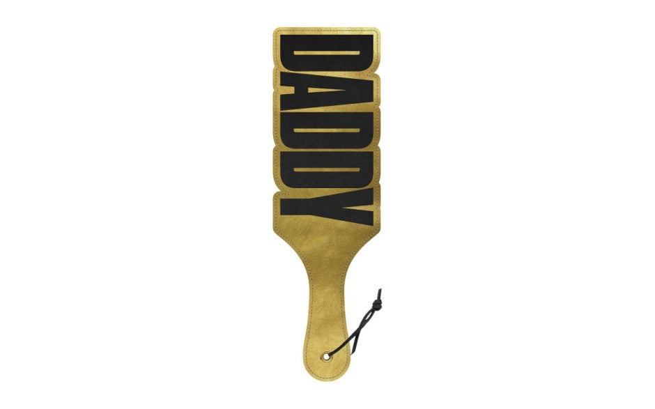Daddy Polyurethane Textured Fetish Paddle Gold