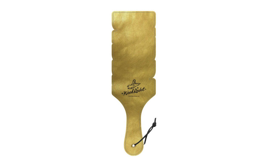Daddy Polyurethane Textured Fetish Paddle Gold