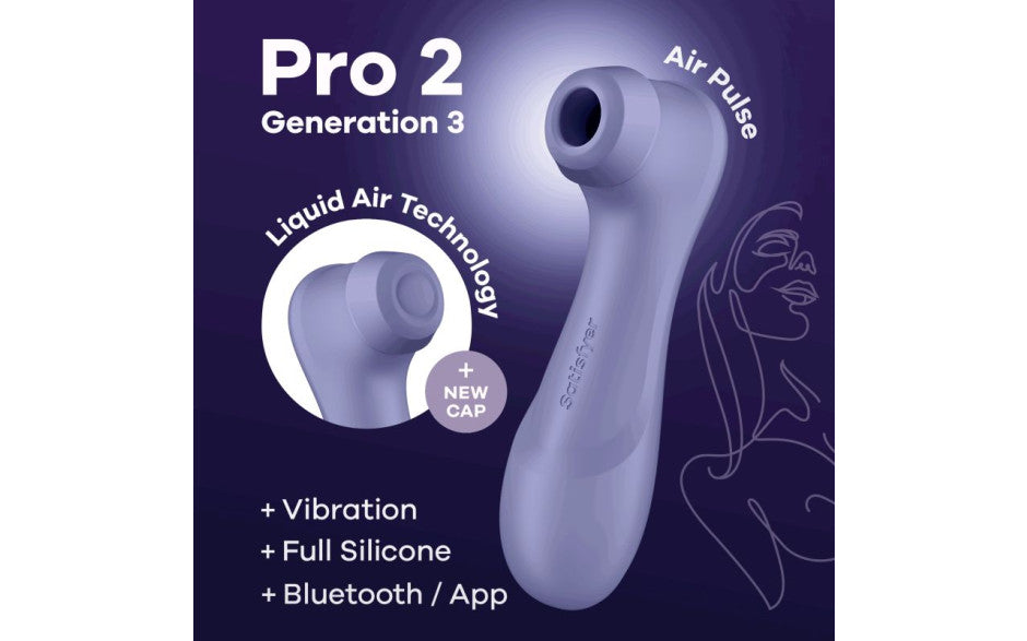 Satisfyer Pro 2 Gen 3 App-Controlled Air Pulse Clitoral Stimulator Lilac