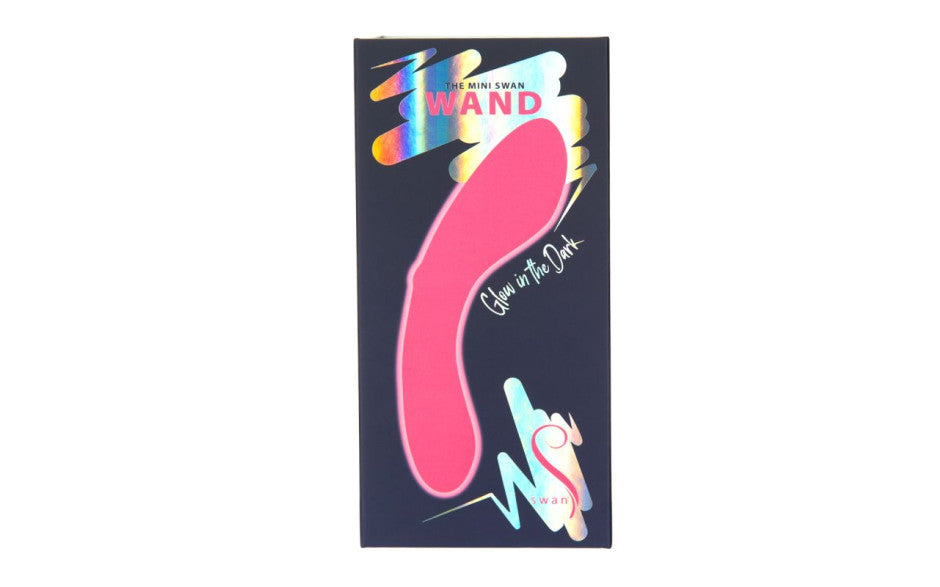The Mini Swan Wand USB Rechargeable Waterproof Vibrator Pink Glow