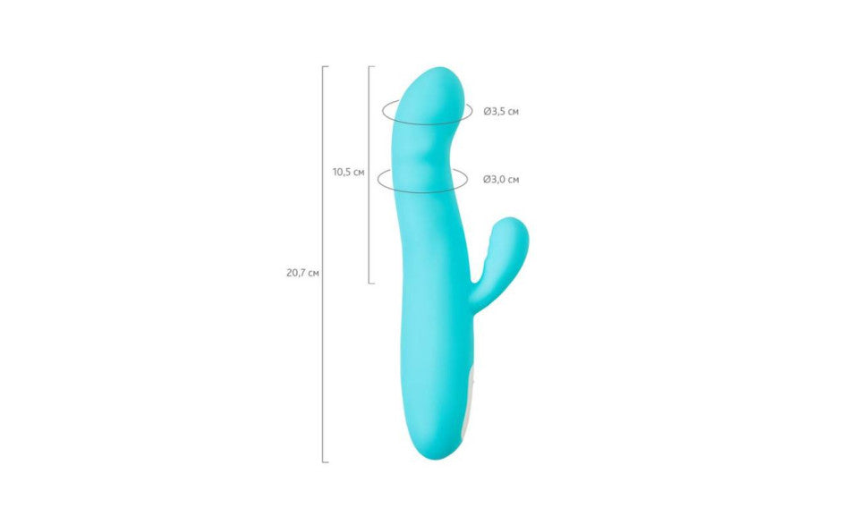 JOS Merry Swirl Rotating Shaft Rabbit Vibrator Blue