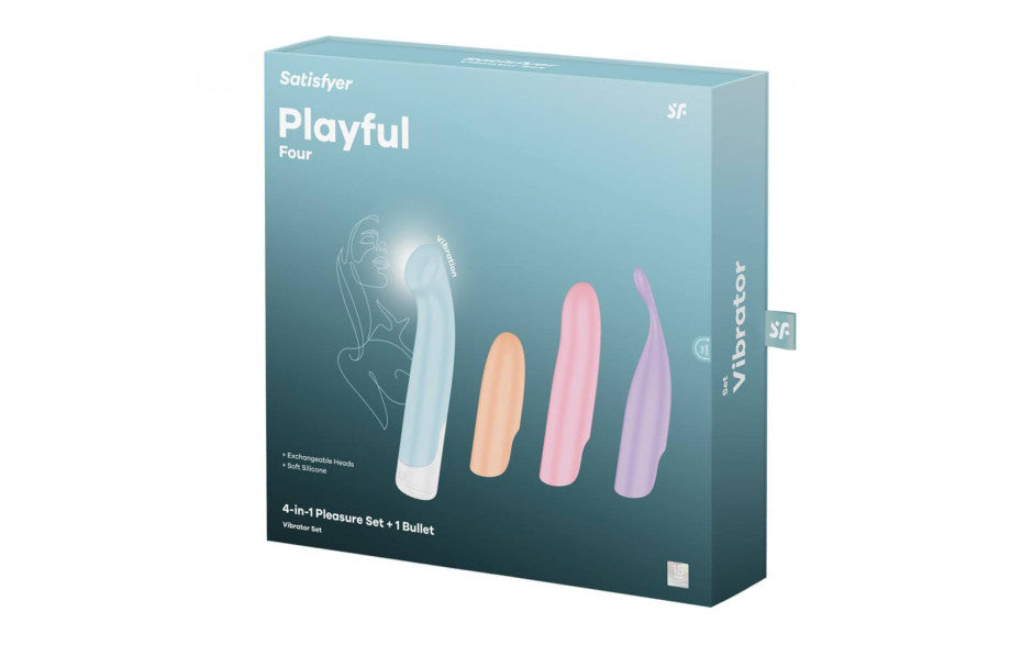 Satisfyer Playful Four 4-in-1 Interchangeable Vibrator Set