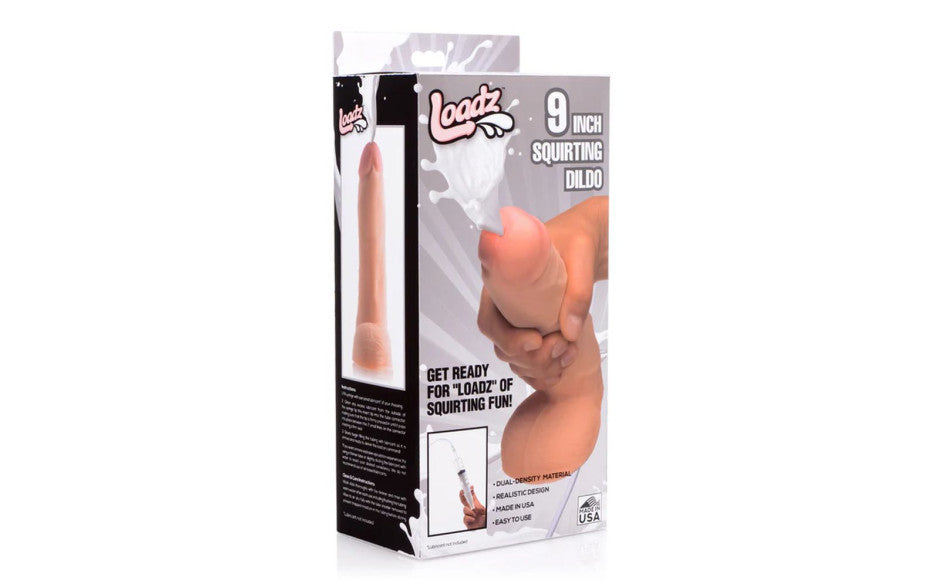 Realistic Squirting Dildo with Syringe 9 Inch