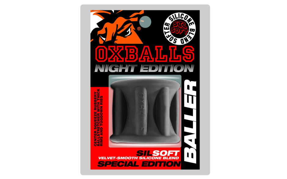 Oxballs Baller Rib-Stretch Night Edition Silicone Ball Stretcher