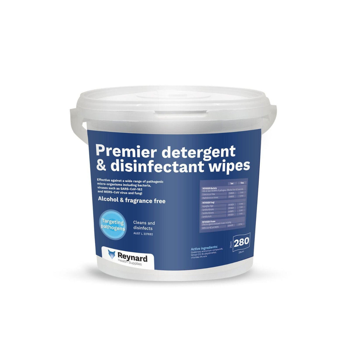 2/6/12 Reynard™ Premier Detergent & Disinfectant Wipes-Per