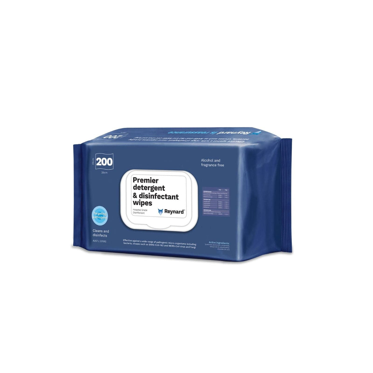 2/6/12 Reynard™ Premier Detergent & Disinfectant Wipes-Per