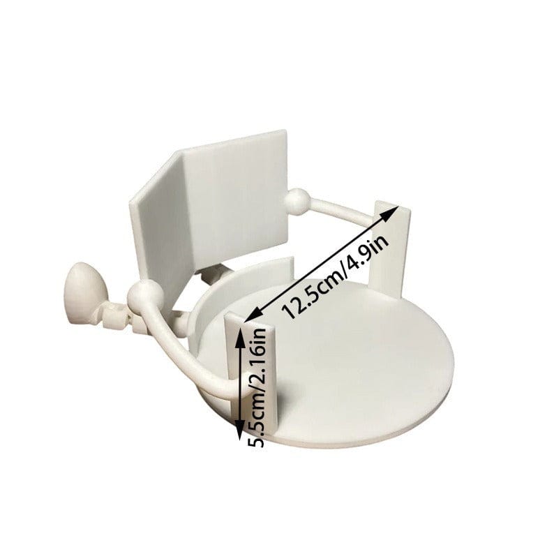 2-PCS White Novelty 3D Printed Reading Figure Toilet Roll Holder Fun Desktop Paper Stand Ornament for Bathroom Decor Unique Gift for Australian Homes