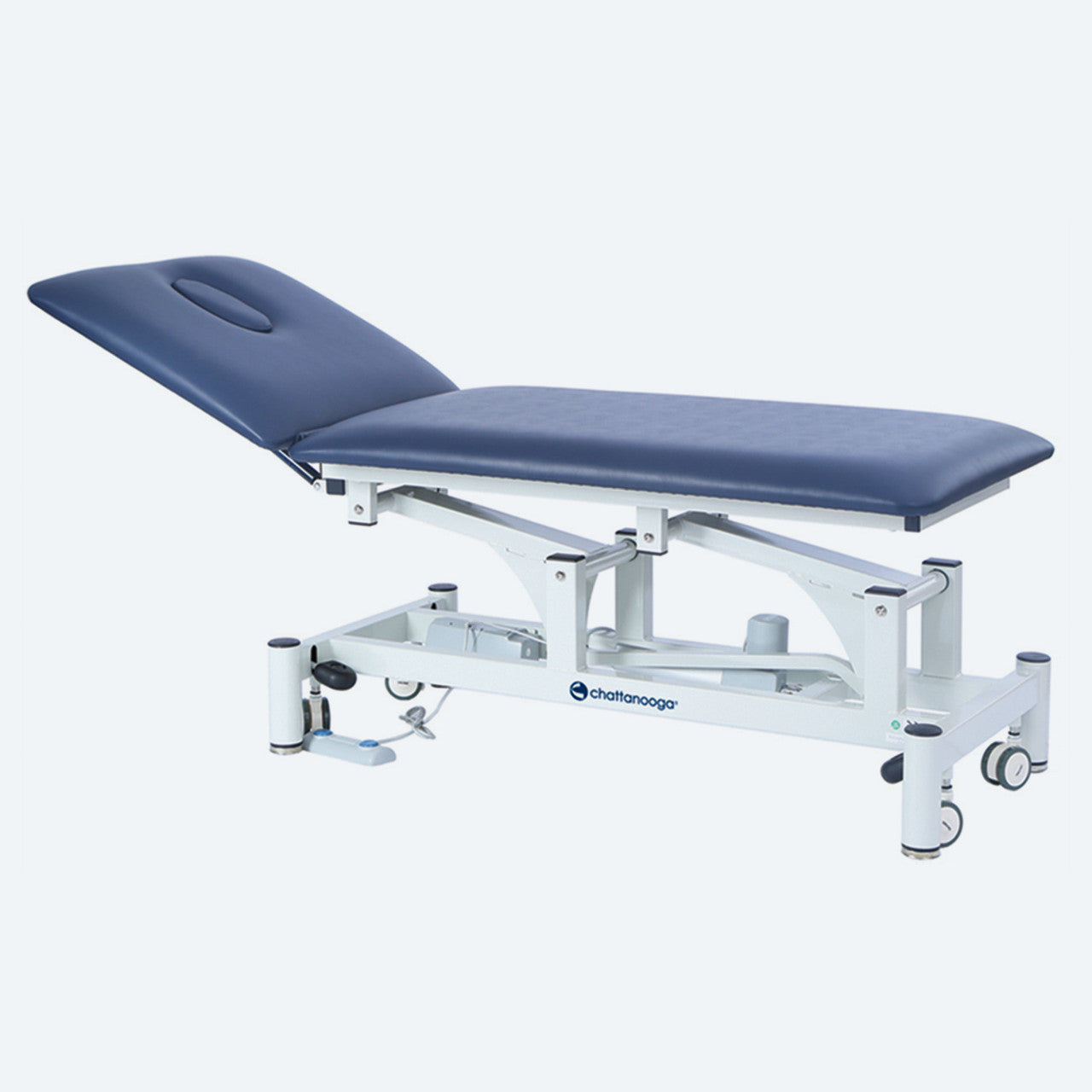 Chattanooga 2 Section Hi Lo Electric Couch Blue