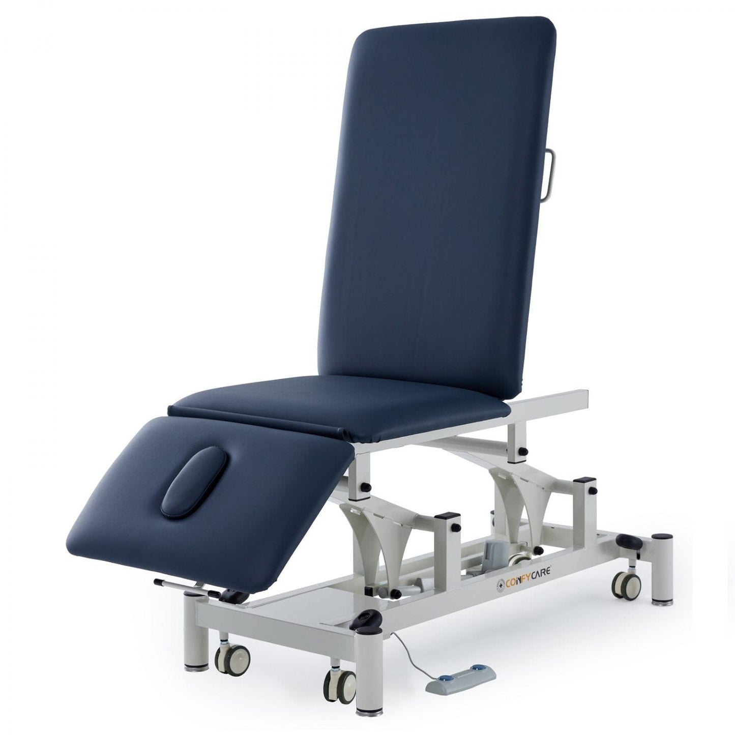 3 Section Hi Lo Electric Couch With Surround Bar - Navy Blue