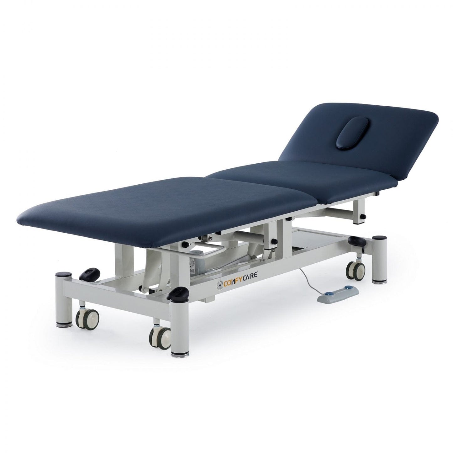 3 Section Hi Lo Electric Couch With Surround Bar - Navy Blue