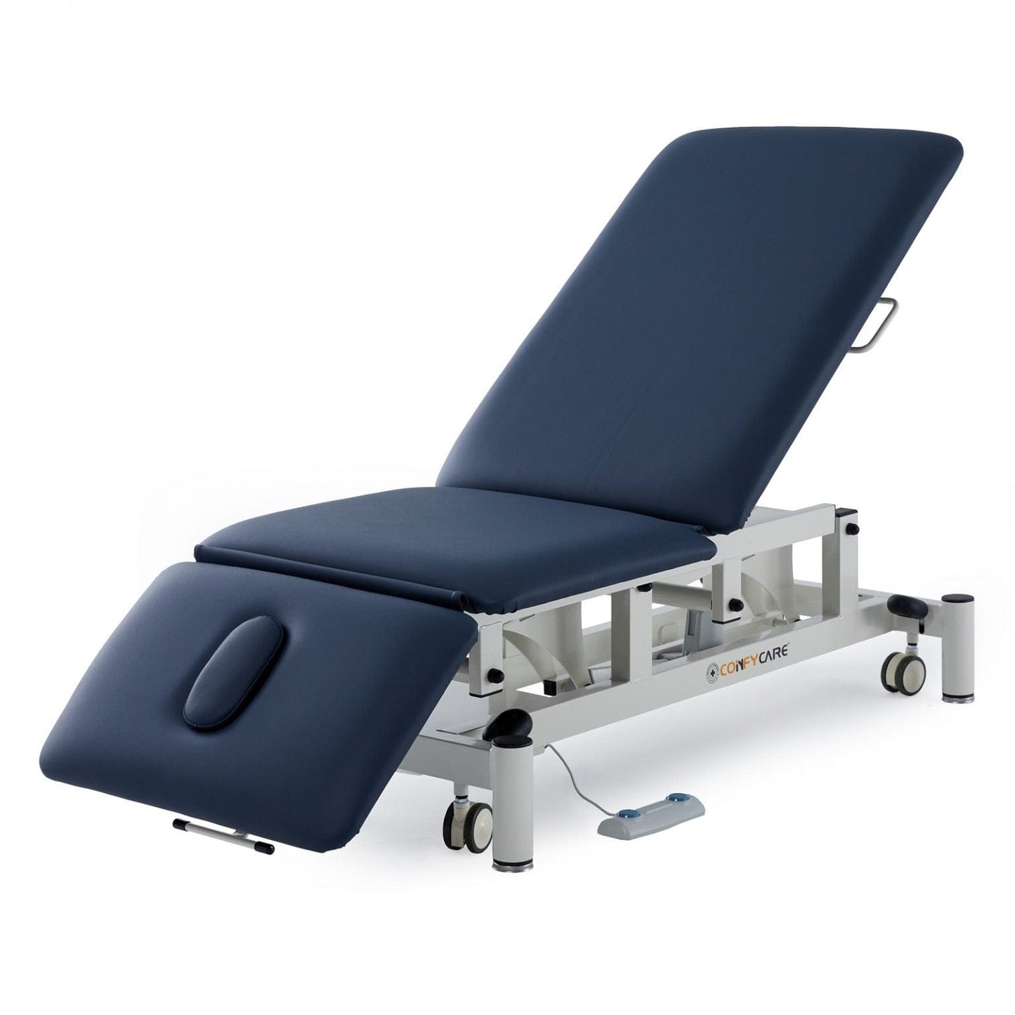 3 Section Hi Lo Electric Couch With Surround Bar - Navy Blue