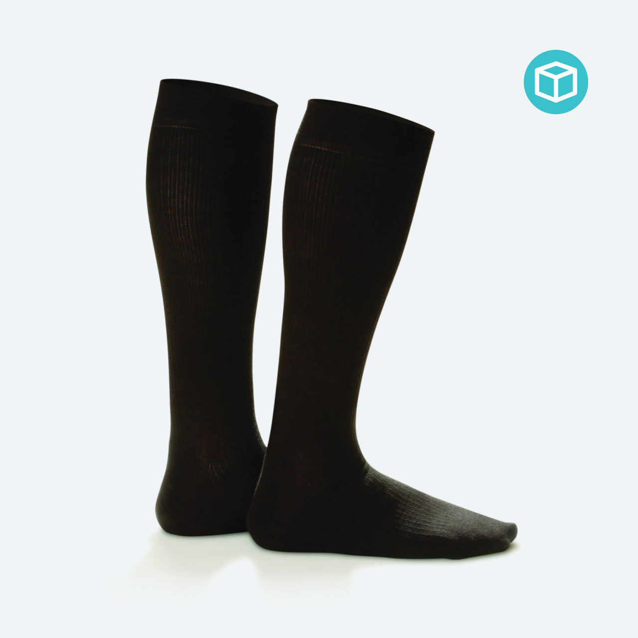 Dr Comfort Men's Micro Nylon Dress Socks X-Large Black 15-20 mmHG