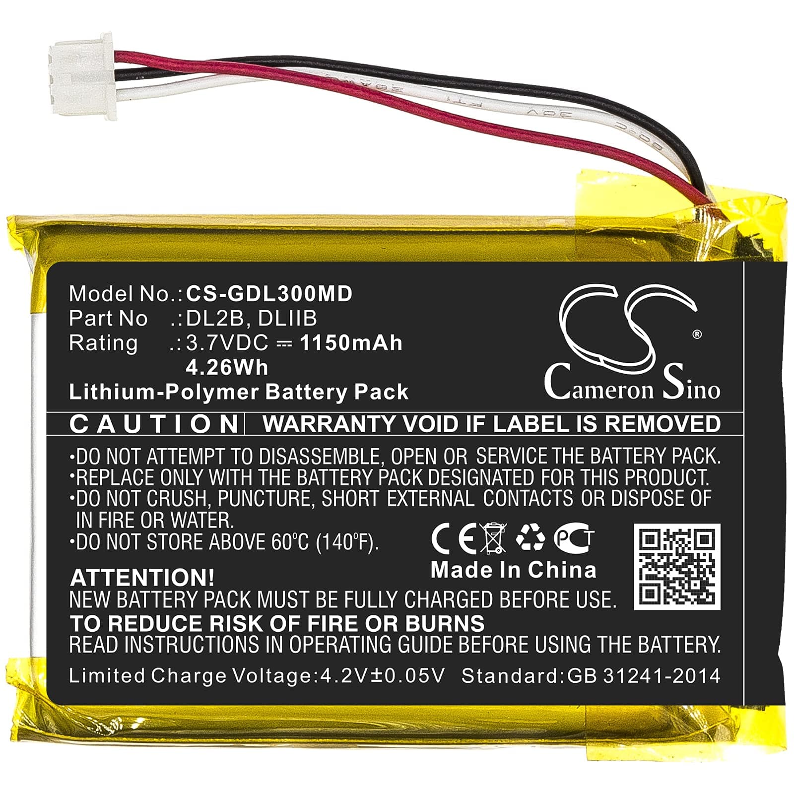 3Gen Dermlite Replacement Battery 3.7V 1150mAh 1