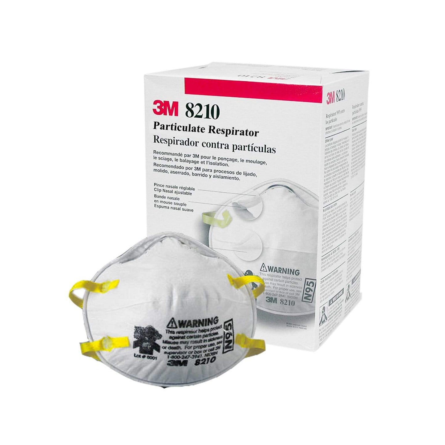 3M Healthcare Respirator Masks Cupped / Medium / White 3M P2/N95 Medical Particulate Respirators & Surgical Masks