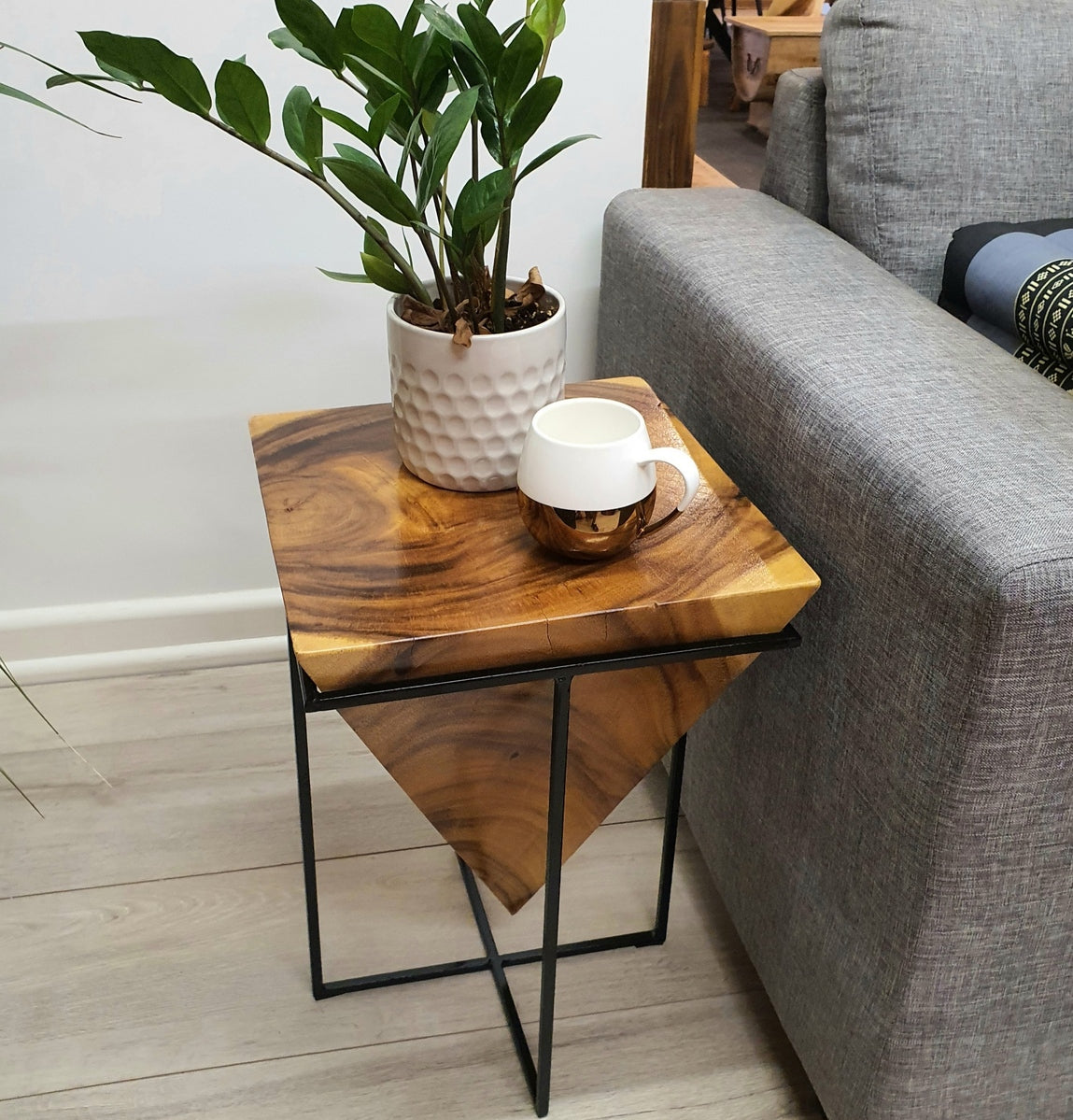 Handmade Timber Side Table / Pyramid Corner Stool / Plant Stand