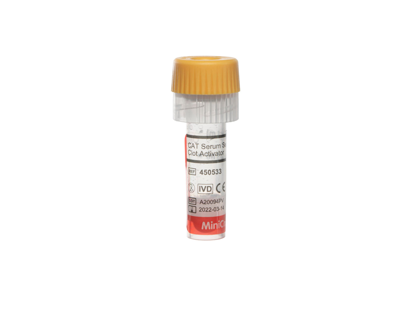 MiniCollect Tube 0.5/0.8ml CAT Serum Sep Clot Activator