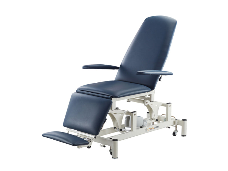 Podiatry Chair / Multipurpose chair - Gas Lift Leg and Back Section - Navy Blue