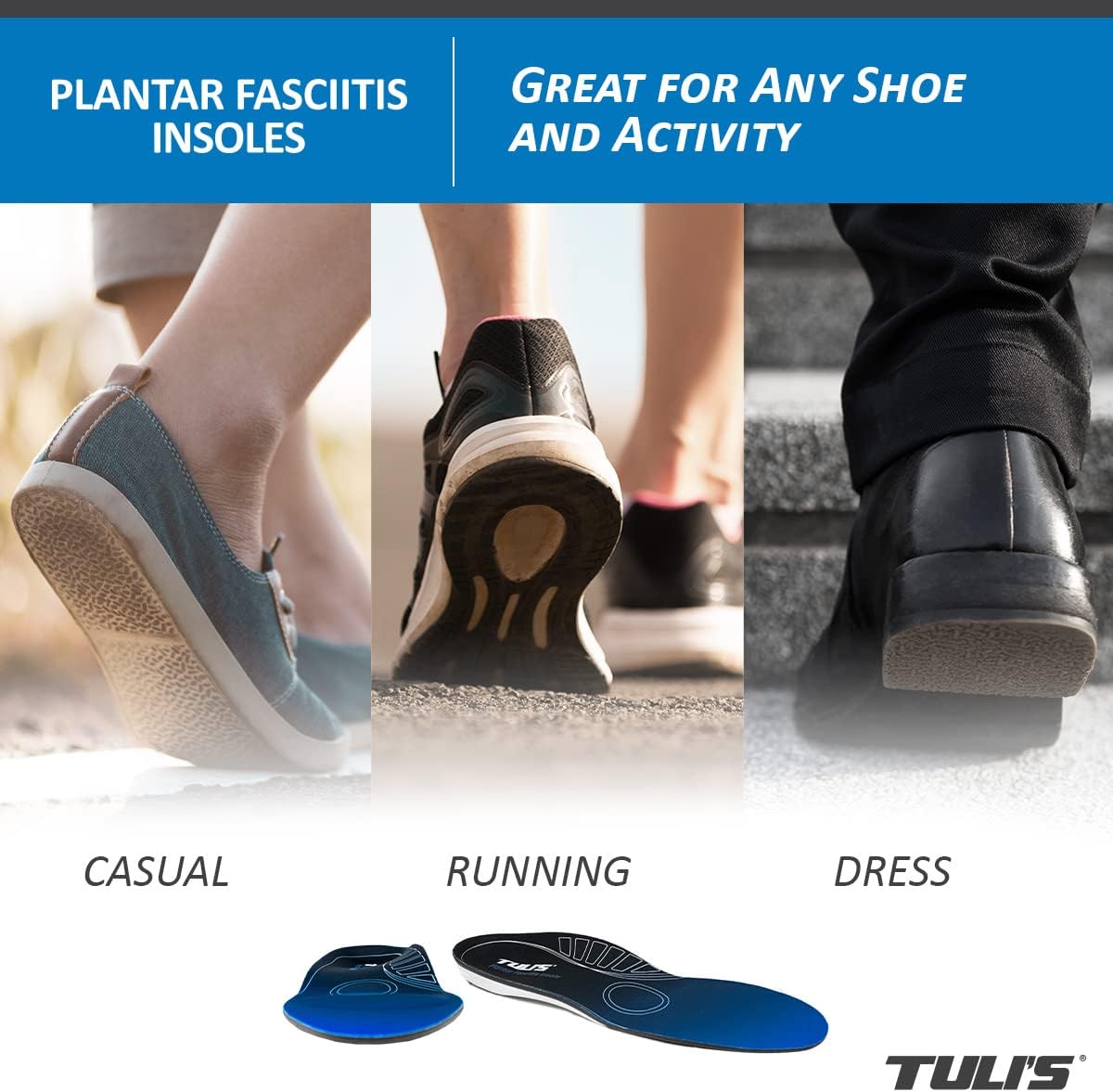 TULI'S Plantar Fasciitis Insole / Premium Orthotics