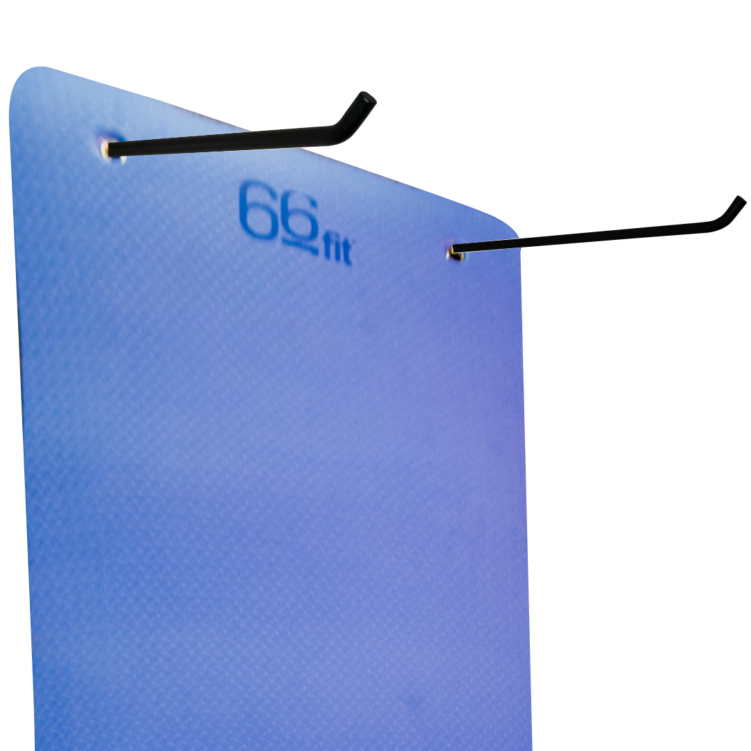 Wall mount rack for exercise mats, space-saving storage