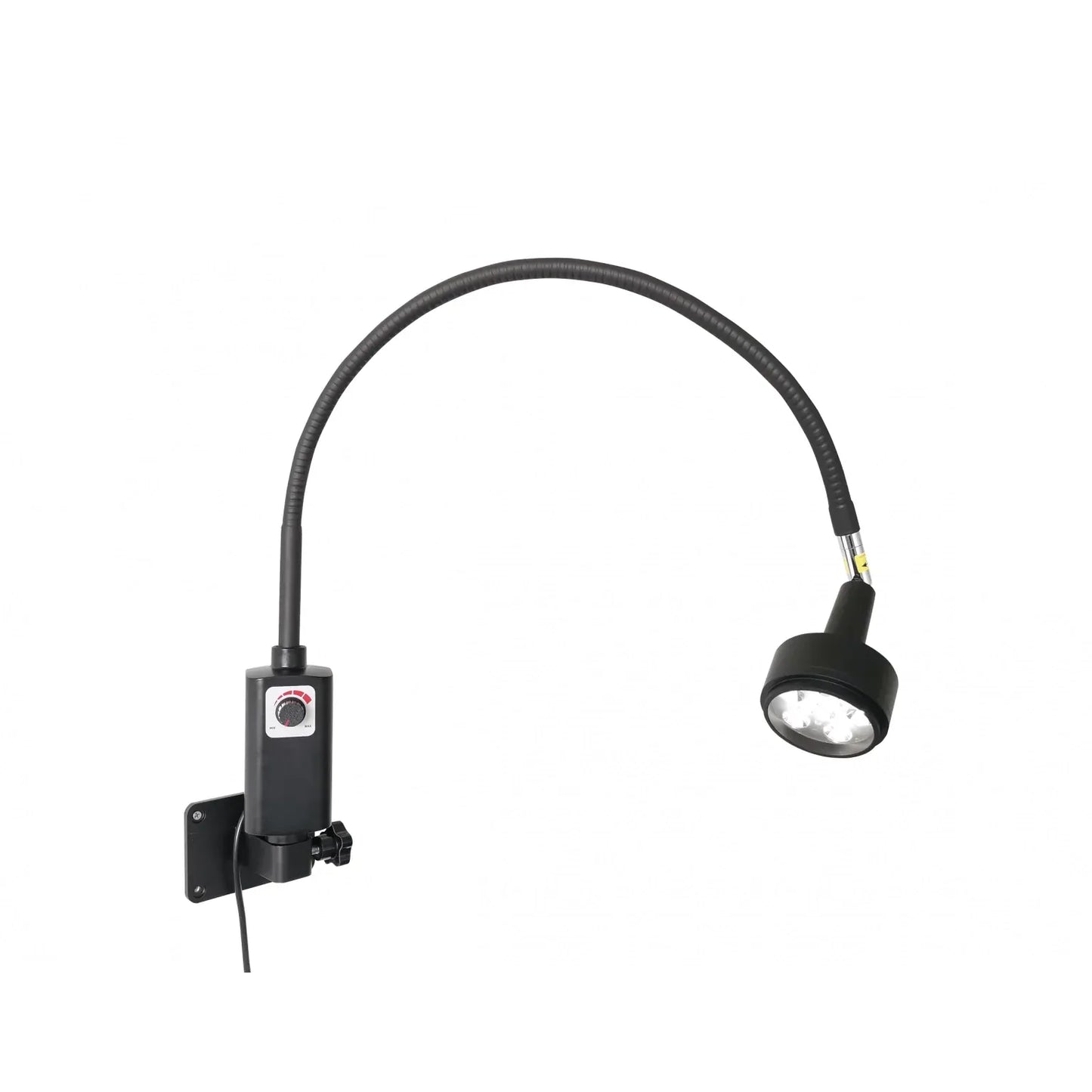 6W LED Examination Light Black Including Mobile Base and Wall Mount