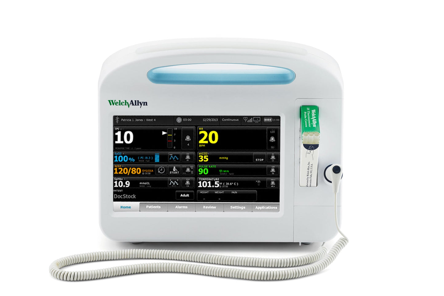 Hillrom - Welch Allyn WiFi-Ready 6700-Series Connex Vital Signs Monitor with NIBP, Masimo, CO2, SureTemp