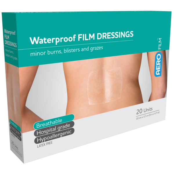 Waterproof Film Dressing 10×12cm – Sterile Wound Dressing (Box of 20) | AeroFilm