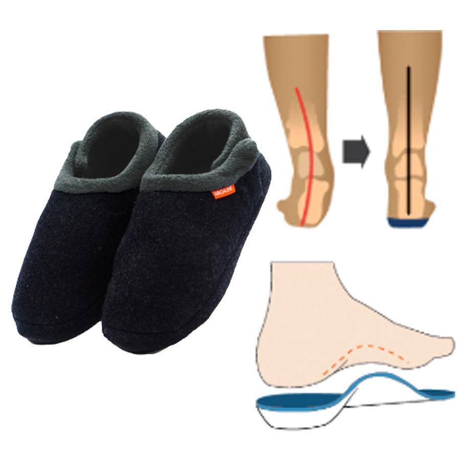 Archline Orthotic Slippers Plus (Adjustable Strap) — Grey